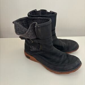 Chaco Hopi Black‎ Leather & Wool Boot Size 7.5